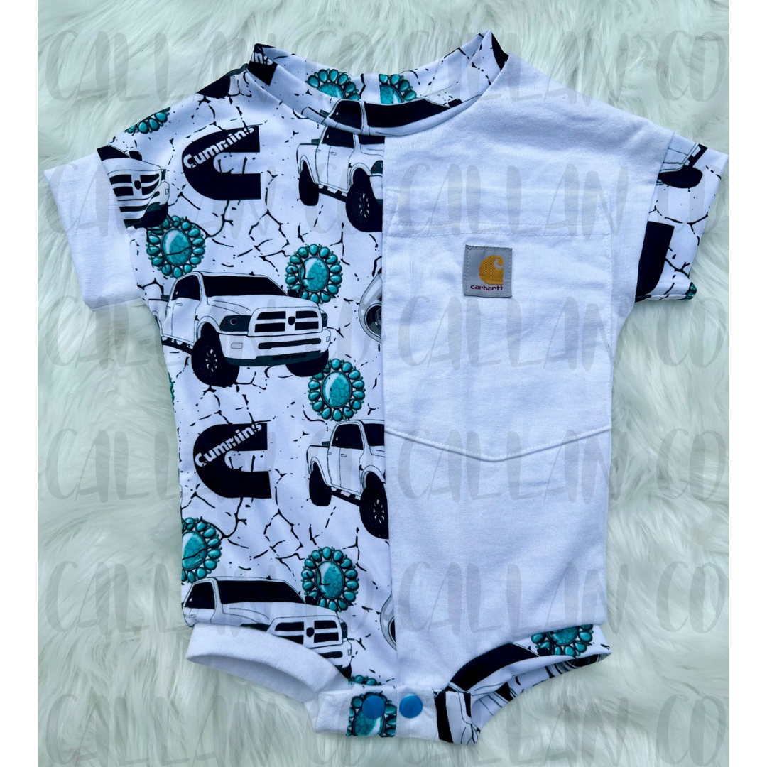 CUSTOM Vehicle C pocket Tee Romper